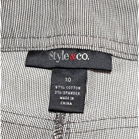 Style Co. Capri Pants Womens Size 10 Black White NWT - Picture 10 of 12